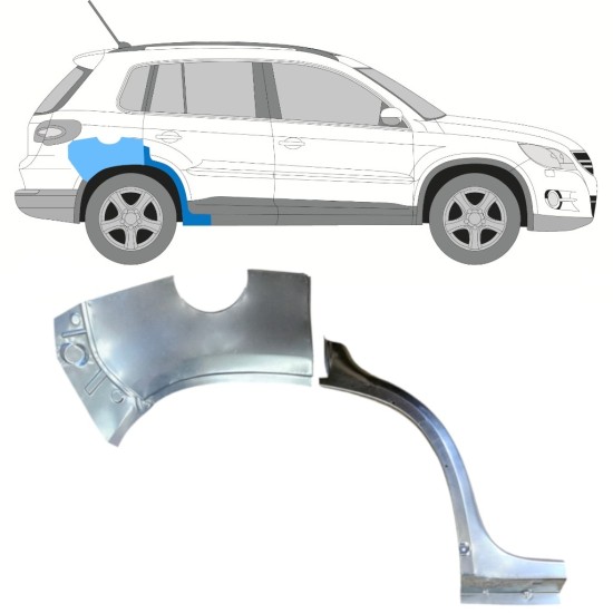 Painel de reparação do guarda-lamas traseiro para Volkswagen Tiguan 2007-2016 / Direito / Conjunto 15787