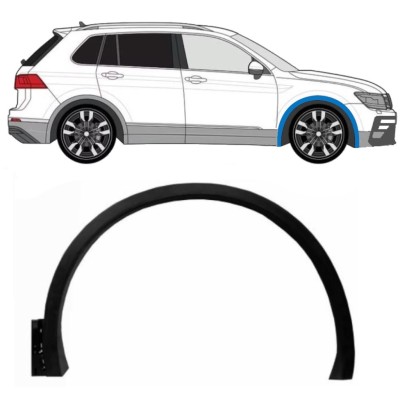 Moldura lateral do guarda-lamas dianteiro para Volkswagen Tiguan 2016-2024 R-Line / Direito 14861