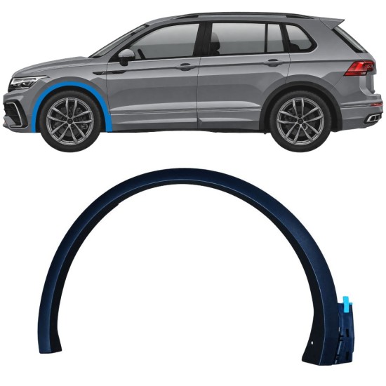 Moldura lateral do guarda-lamas dianteiro para Volkswagen Tiguan 2020-2024 R-Line / Esquerdo 17064