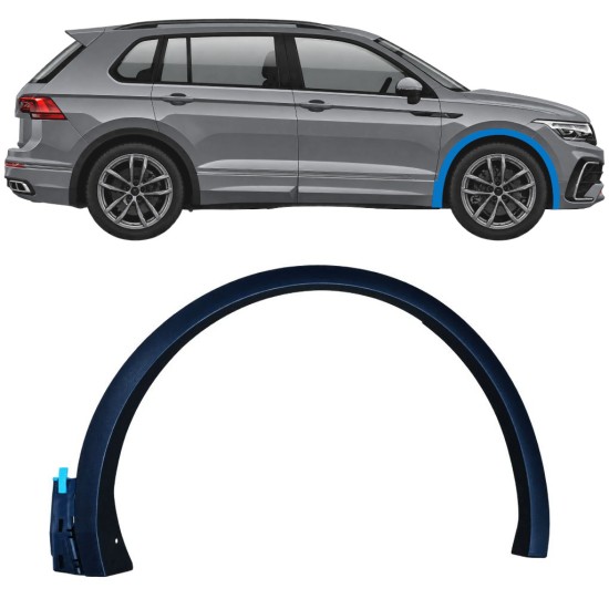 Moldura lateral do guarda-lamas dianteiro para Volkswagen Tiguan 2020-2024 R-Line / Direito 17063