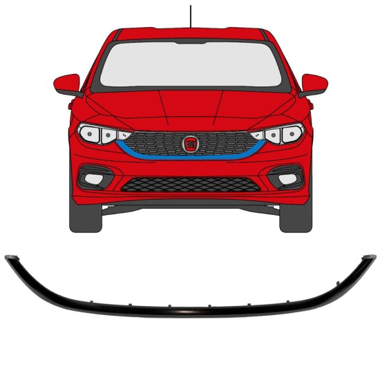 Moldura da grelha frontal para Fiat Tipo 2016- 16193
