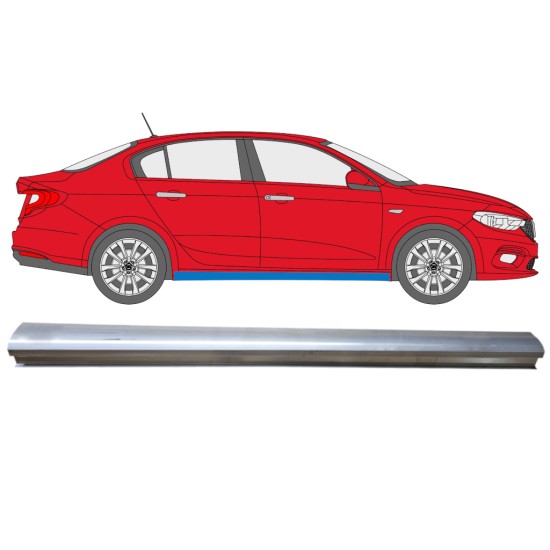 Painel de reparação da parte inferior da soleira para Fiat Tipo 2016- / Direito 14972 Painel de reparação da parte inferior da soleira para Fiat Tipo 2016- / Direito 14972
