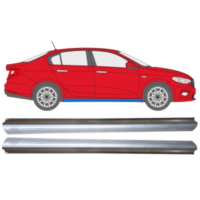 Painel de reparação da parte inferior da soleira para Fiat Tipo 2016- / Esquerda+Direita / Conjunto 14974
