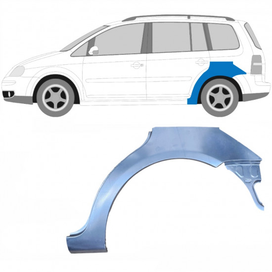 Painel de reparação do guarda-lamas traseiro para VW Touran 2003-2010 / Esquerdo 8510