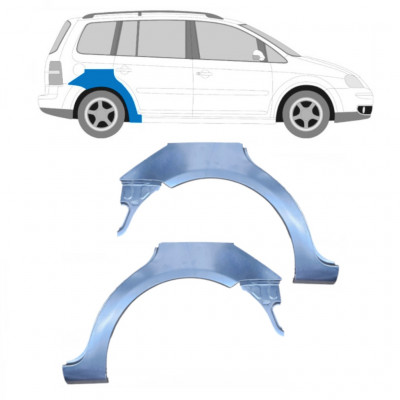 Painel de reparação do guarda-lamas traseiro para VW Touran 2003-2010 / Esquerda+Direita / Conjunto 10253