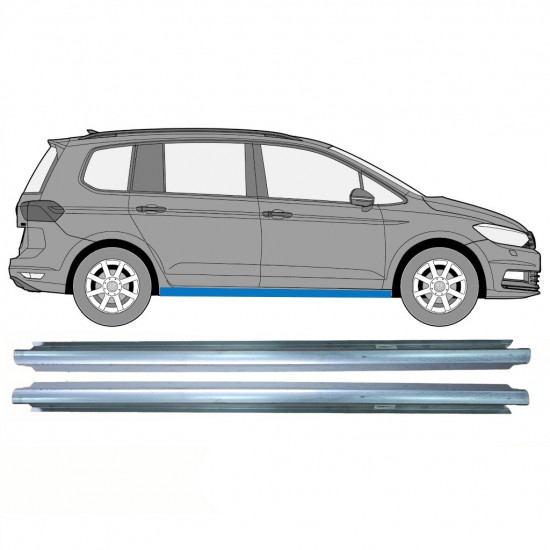 Painel de reparação da soleira para VW Touran 2015- / Esquerda = Direita (simétrico) / Conjunto 10660