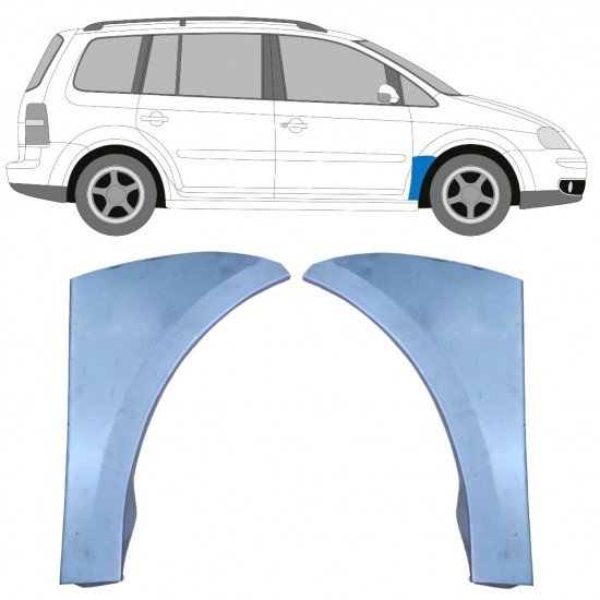 Painel de reparação do guarda-lamas dianteiro para VW Touran 2003-2015 / Esquerda+Direita / Conjunto 9737