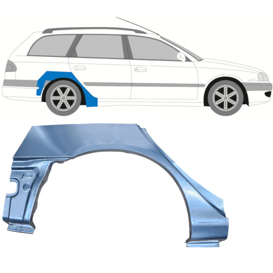 Painel de reparação do guarda-lamas traseiro para Toyota Avensis 1997-2003 / Direito / COMBI 7612