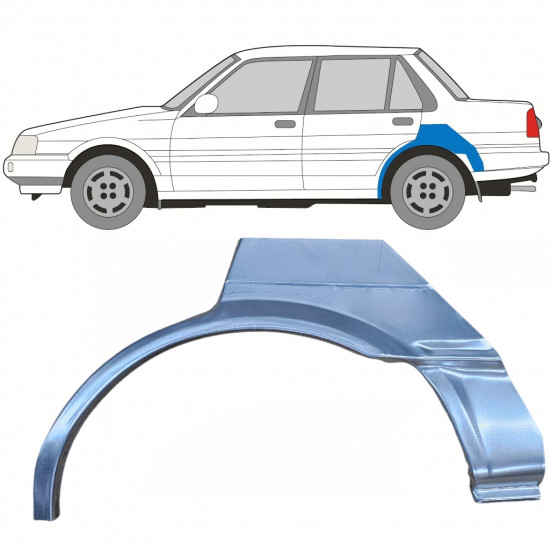 Painel de reparação do guarda-lamas traseiro para Toyota Corolla 1983-1988 / Esquerdo 7693
