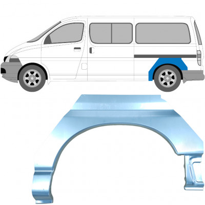 Painel de reparação do guarda-lamas traseiro para Toyota Hiace 1995-2006 / Esquerdo 7069