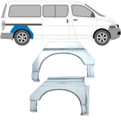 Painel de reparação do guarda-lamas traseiro para Toyota Hiace 1995-2006 / Esquerda+Direita / Conjunto 10028