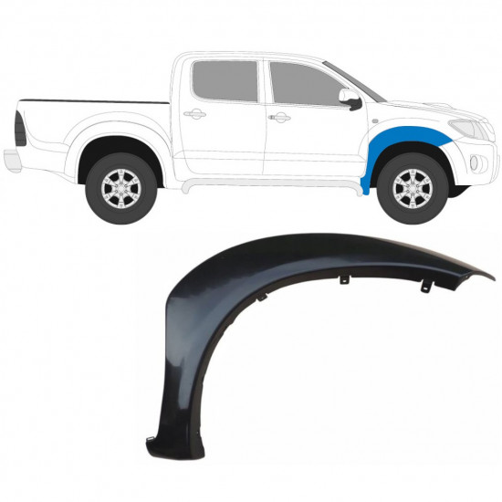 Moldura lateral do guarda-lamas dianteiro para Toyota Hilux 2005-2015 / Direito 7075