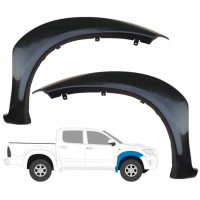 Moldura lateral do guarda-lamas dianteiro para Toyota Hilux 2005-2015 / Esquerda+Direita / Conjunto 9476