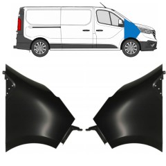 Guarda-lamas dianteiro para Renault Trafic 2014- 2021-2026 / Esquerda+Direita / Conjunto 17106
