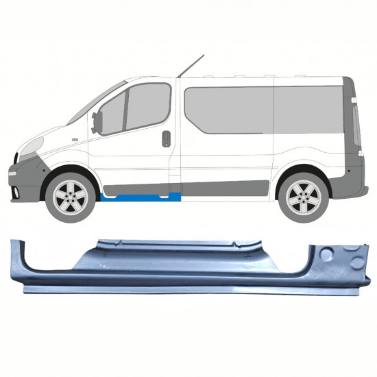 Painel de reparação da soleira para Renault Trafic Opel Vivaro 2001-2014 / Esquerdo 8575