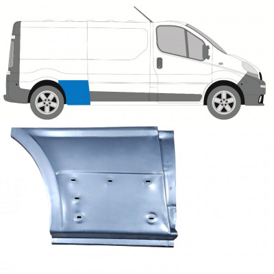 Painel de reparação do guarda-lamas traseiro para Renault Trafic 2001-2014 / LWB / Direito 8221