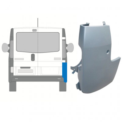 Canto do para-choque traseiro para Renault Trafic 2001-2014 / Direito 8408