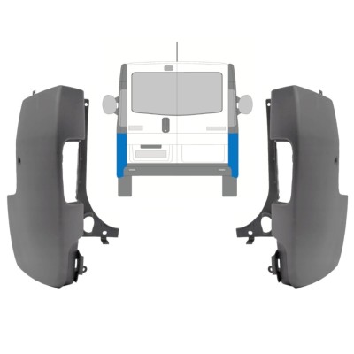 Canto do para-choque traseiro para Renault Trafic 2001-2014 / Esquerda+Direita / Conjunto 9944
