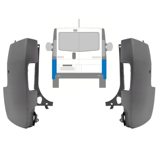 Canto do para-choque traseiro para Renault Trafic 2001-2014 / Esquerda+Direita / Conjunto 9944