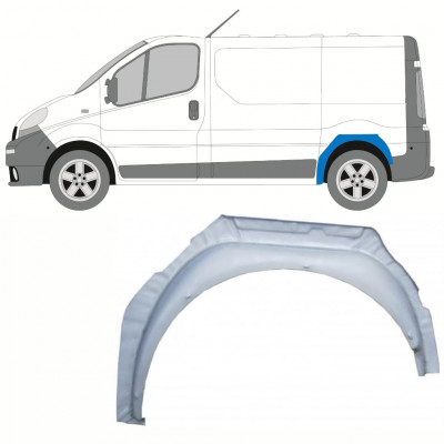 Painel de reparação interna do arco da roda traseira para Opel Vivaro Renault Trafic 2001- / Esquerdo 8521