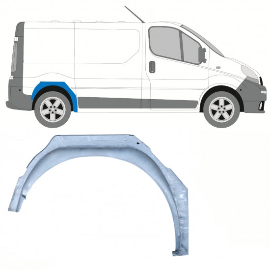 Painel de reparação interna do arco da roda traseira para Opel Vivaro Renault Trafic 2001- / Direito 8520