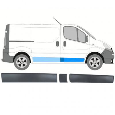 Conjunto de molduras para Renault Trafic Opel Vivaro Primastar 2001-2014 / SWB / Direito /  8569