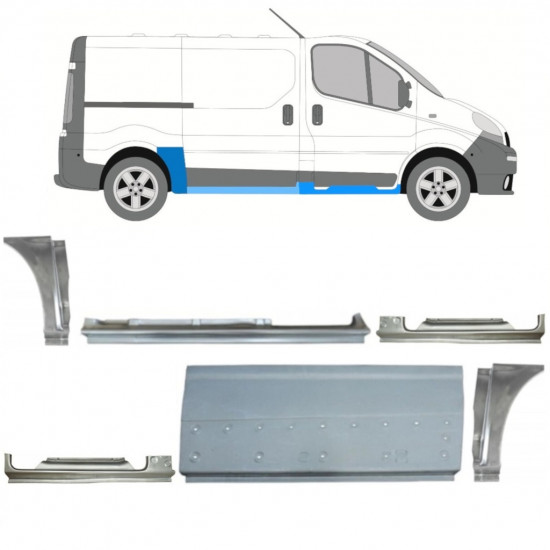 Kit de reparos para Renault Trafic Opel Vivaro 2001-2014 / SWB /  11230