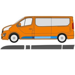 Moldura lateral para Renault Trafic 2014- / Esquerdo / Conjunto 11255