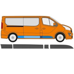 Moldura lateral para Renault Trafic 2014- / Direito / Conjunto 11254