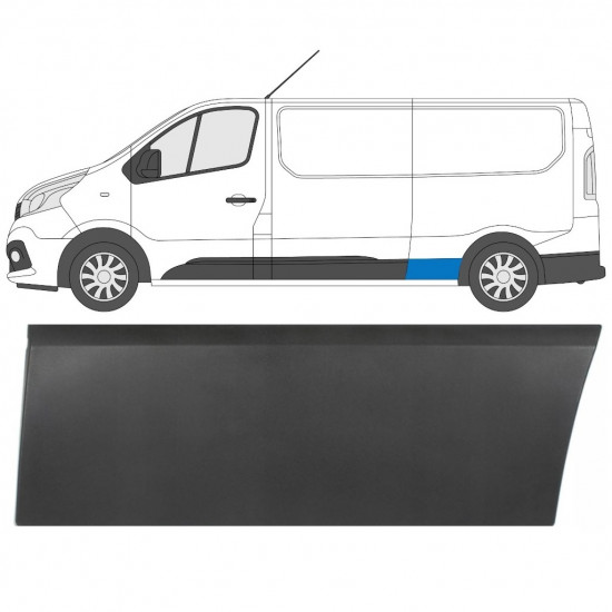 Moldura lateral do guarda-lamas traseiro para Renault Trafic 2014- / Esquerdo 8220