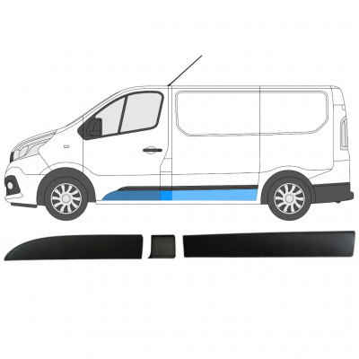 Conjunto de molduras para Renault Trafic Opel Vivaro Talento 2014- / SWB / Esquerdo /  8568