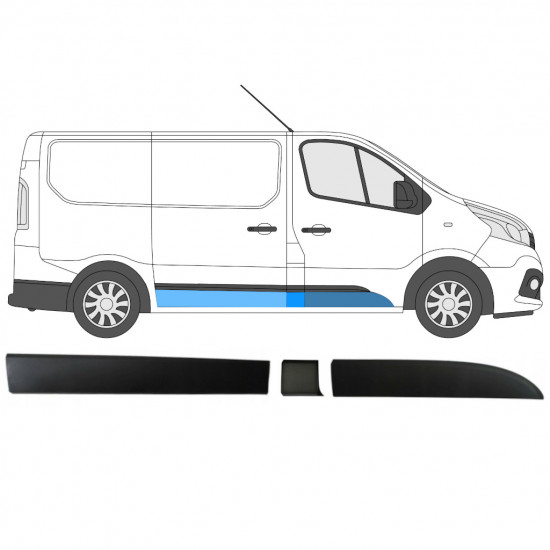 Conjunto de molduras para Renault Trafic Opel Vivaro Talento 2014- / SWB / Direito /  8567