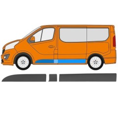 Moldura lateral para Renault Trafic 2014- / Esquerdo / Conjunto 11257
