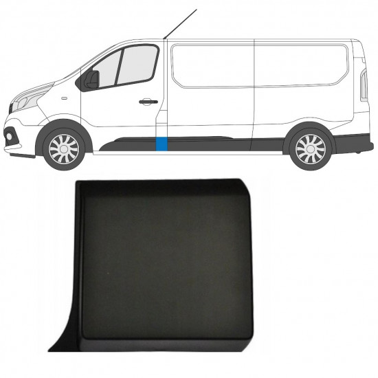 Moldura lateral do pilar dianteiro para Renault Trafic 2014- / Esquerdo 8216