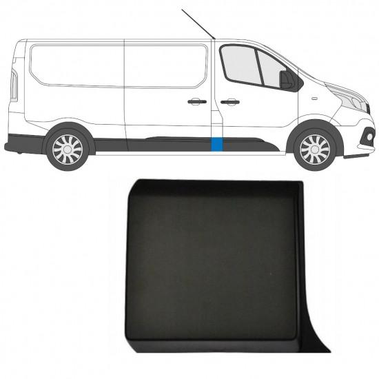 Moldura lateral do pilar dianteiro para Renault Trafic 2014- / Direito 8215