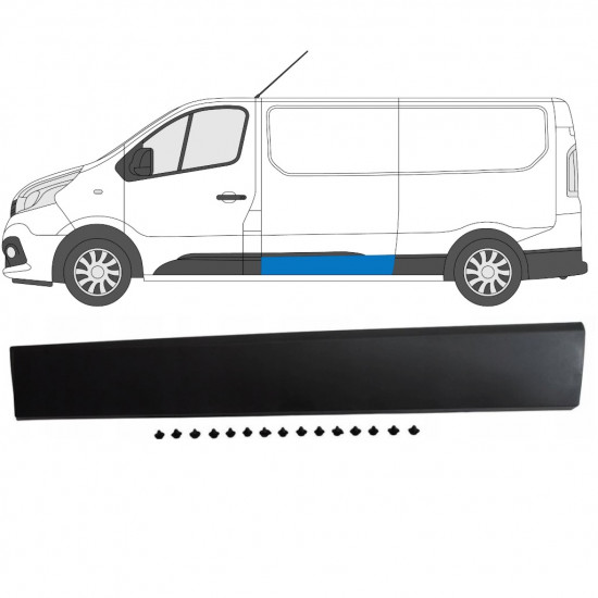 Moldura lateral para Renault Trafic 2014- / Esquerdo 8218