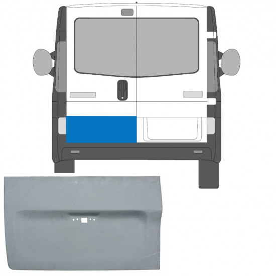 Painel de reparação das portas traseiras para Opel Vivaro / R Trafic 2001- / Esquerdo 6935