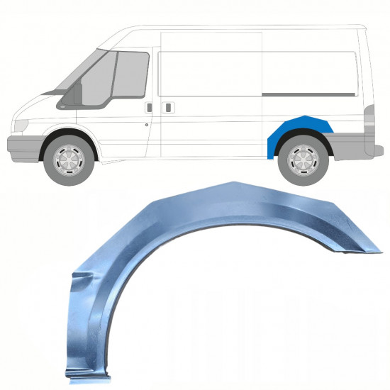 Painel de reparação do guarda-lamas traseiro para Ford Transit 2000-2013 / Esquerdo 9139