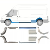 Painel de reparação da soleira com guarda-lamas traseiro para Ford Transit 2000-2013 / Conjunto 12677