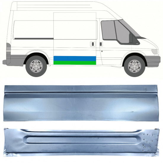 Painel de reparação interna e externa das portas deslizantes para Ford Transit 2000-2013  / MWB / LWB / Direito /  12665