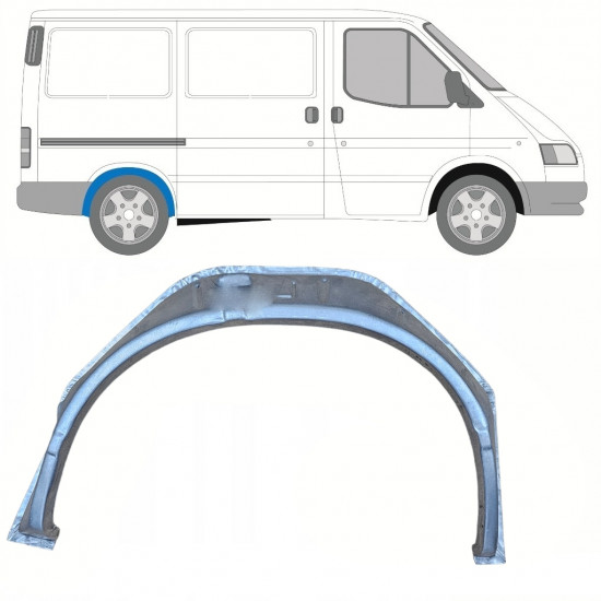 Painel de reparação interna do arco da roda traseira para Ford Transit 1991-2000 / Direito 9074