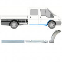 Painel de reparação da soleira com guarda-lamas dianteiro para Ford Transit 2000-2013 / Direito / Cabine dupla / Conjunto 9923