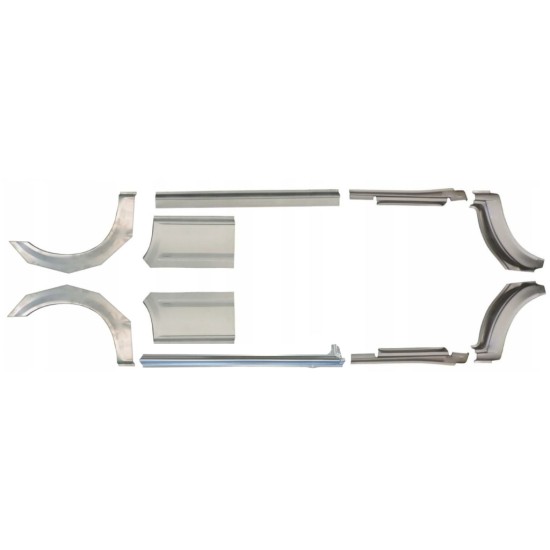 Painel de reparação da soleira com guarda-lamas traseiro para Ford Transit 2000-2013 / LWB / Esquerda+Direita / Conjunto 10630