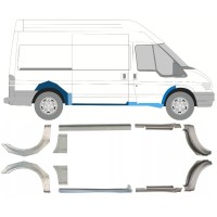 Painel de reparação da soleira com guarda-lamas traseiro para Ford Transit 2000-2013 / MWB / Esquerda+Direita / Conjunto 10637