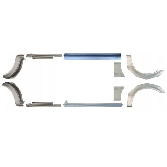 Painel de reparação da soleira com guarda-lamas traseiro para Ford Transit 2000-2013  / MWB / Conjunto 12676