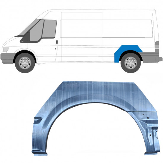 Painel de reparação do guarda-lamas traseiro para Ford Transit 2000- / MWB / LWB / Esquerdo 7159