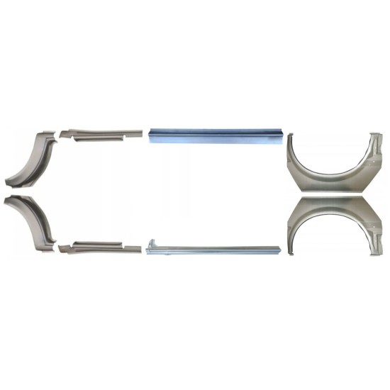 Painel de reparação da soleira com guarda-lamas traseiro para Ford Transit 2000-2013 / Conjunto 12674