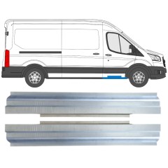 Painel de reparação da soleira para Ford Transit 2014- / Esquerda+Direita / Conjunto 16141