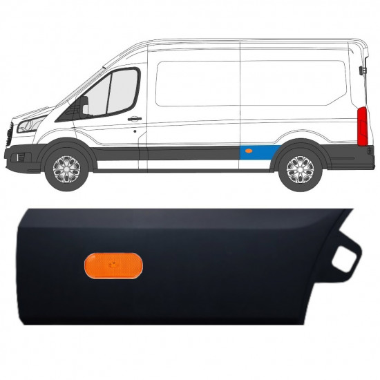 Moldura lateral do guarda-lamas traseiro para Ford Transit 2014-  / LWB / Esquerdo 11691