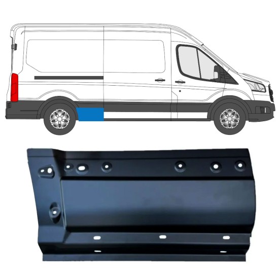 Painel de reparação da parte frontal do guarda-lamas traseiro para Ford Transit 2014- / Direito 15346